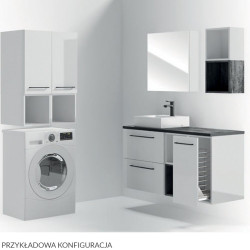 Defra Szafka wisząca 60x60x45 z czarnymi Uchwytami i Blatem OUTLET