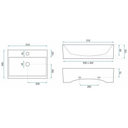 Rea umywalka nablatowa/ścienna Bonita
