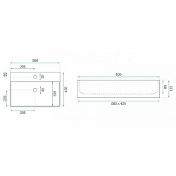 Rea umywalka nablatowa Gina 60