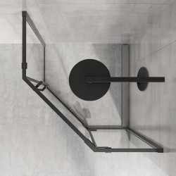 Rea kabina bez brodzika 90x90x195, szkło: transparent Diamond black