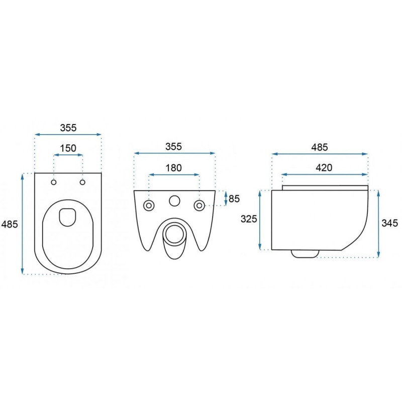 Rea zestaw podtynkowy z misą WC  Rea Carlo Mini czarną matową