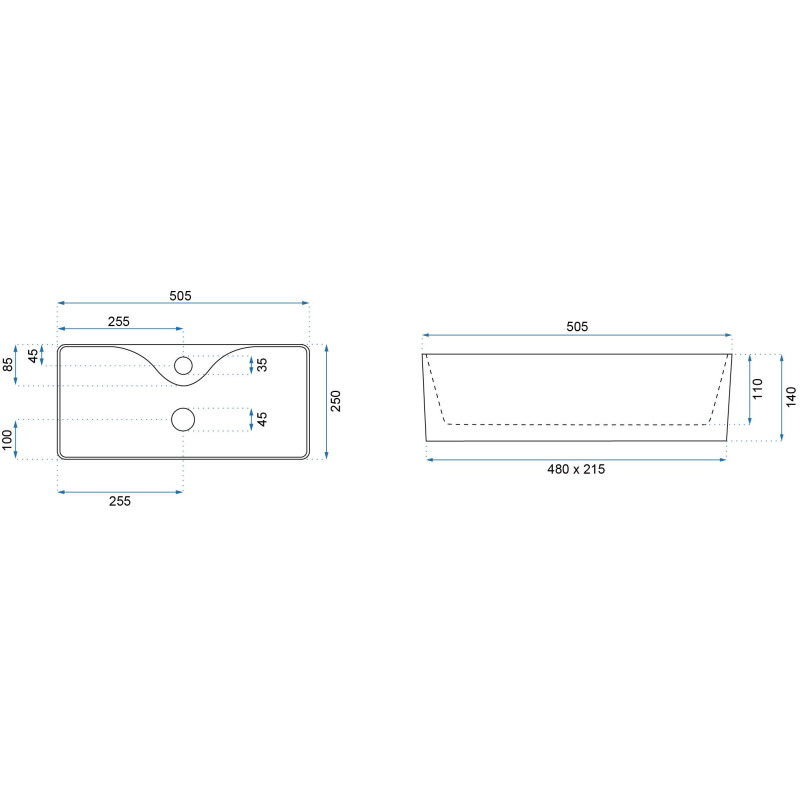Rea umywalka nablatowa Mery