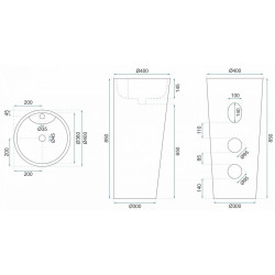 Rea umywalka wolnostojąca Blanka