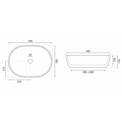 Rea umywalka nablatowa Lara Beige