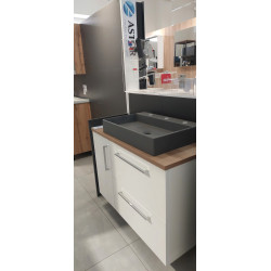 SZAFKA WISZĄCA METRO SYSTEM B90 Z DREWNIANYM BLATEM OUTLET