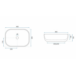 Rea umywalka nablatowa Livia Beige Matt