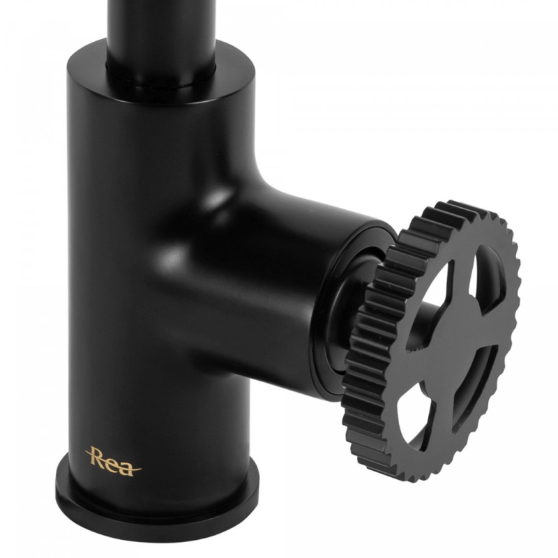 Rea bateria umywalkowa wysoka Vertigo Side Czarna