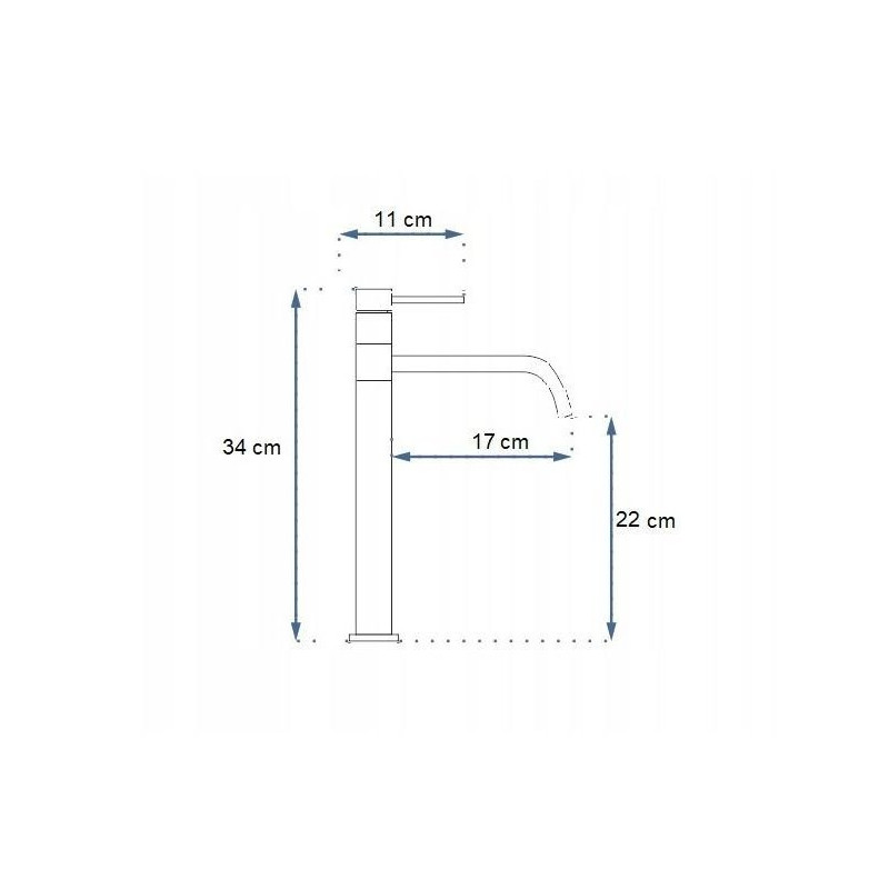 Rea bateria umywalkowa wysoka Lugano chrom