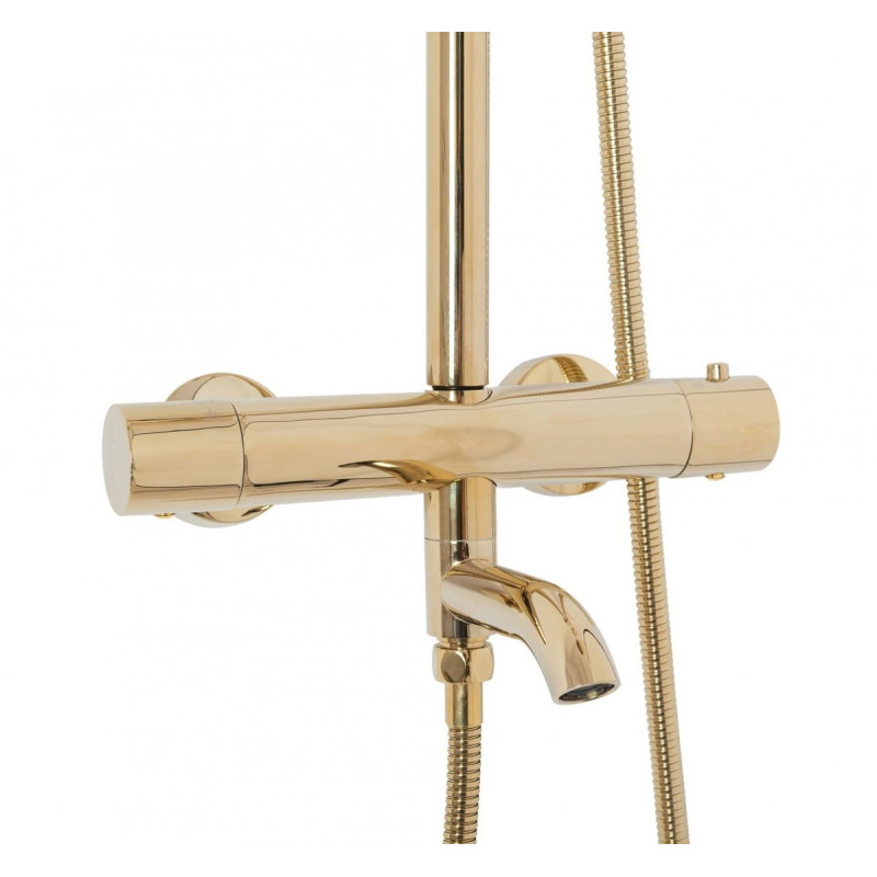 Rea zestaw natryskowo-wannowy z termostatem Lungo złoty
