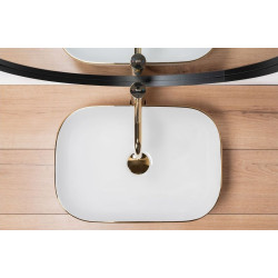 Rea umywalka nablatowa Belinda gold Edge