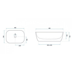 Rea umywalka nablatowa Belinda gold Edge