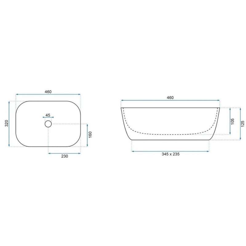 Rea umywalka nablatowa Belinda Aiax Shiny