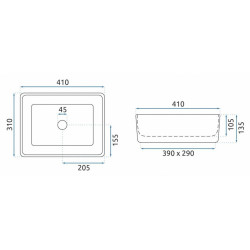 Rea umywalka nablatowa Anita Mini