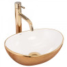 Rea umywalka nablatowa Sofia Mini gold/white
