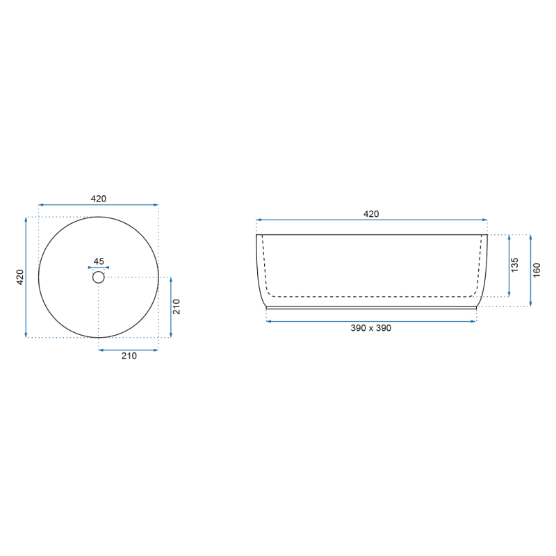 Rea umywalka nablatowa Helen