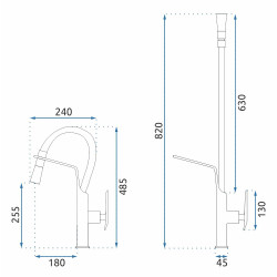 Rea Bateria Kuchenna Castor czarna