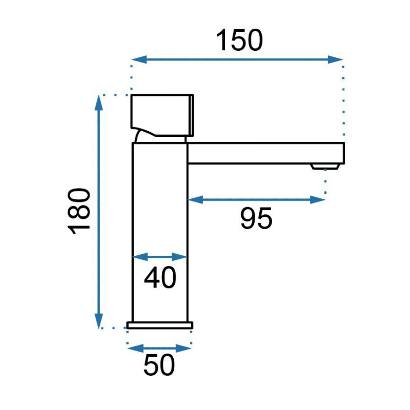 Rea Bateria Umywalkowa Niska Icon czarna/złota