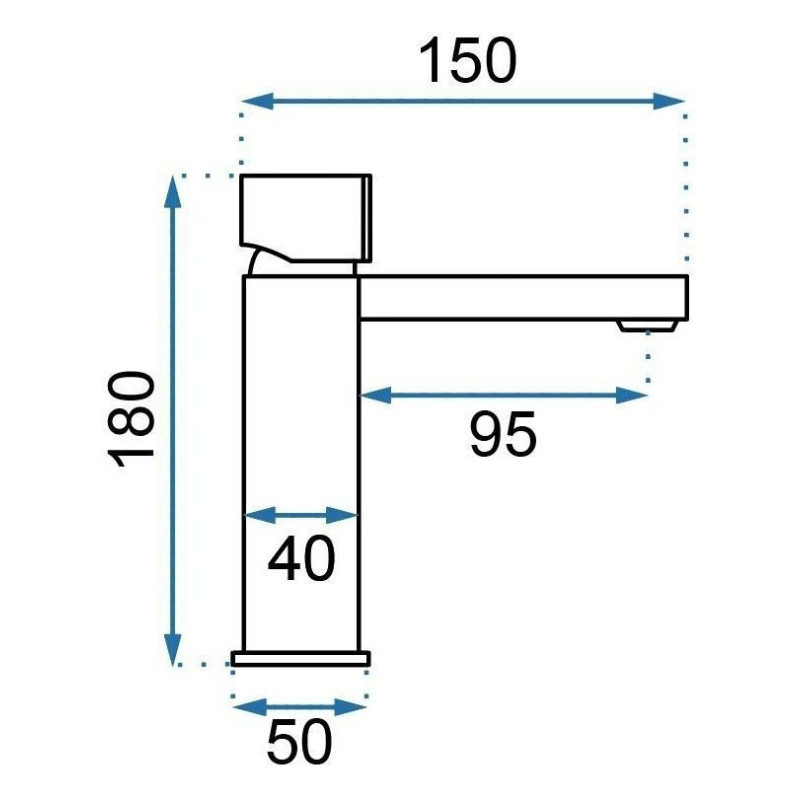 Rea Bateria Umywalkowa Niska Icon czarna/złota