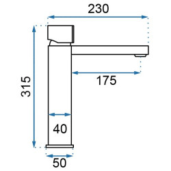 Rea Bateria Umywalkowa Wysoka Icon czarna/złota