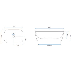 Rea umywalka nablatowa Belinda black Marble Matt