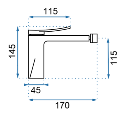 Rea Bateria Bidetowa Stojąca Soul czarna