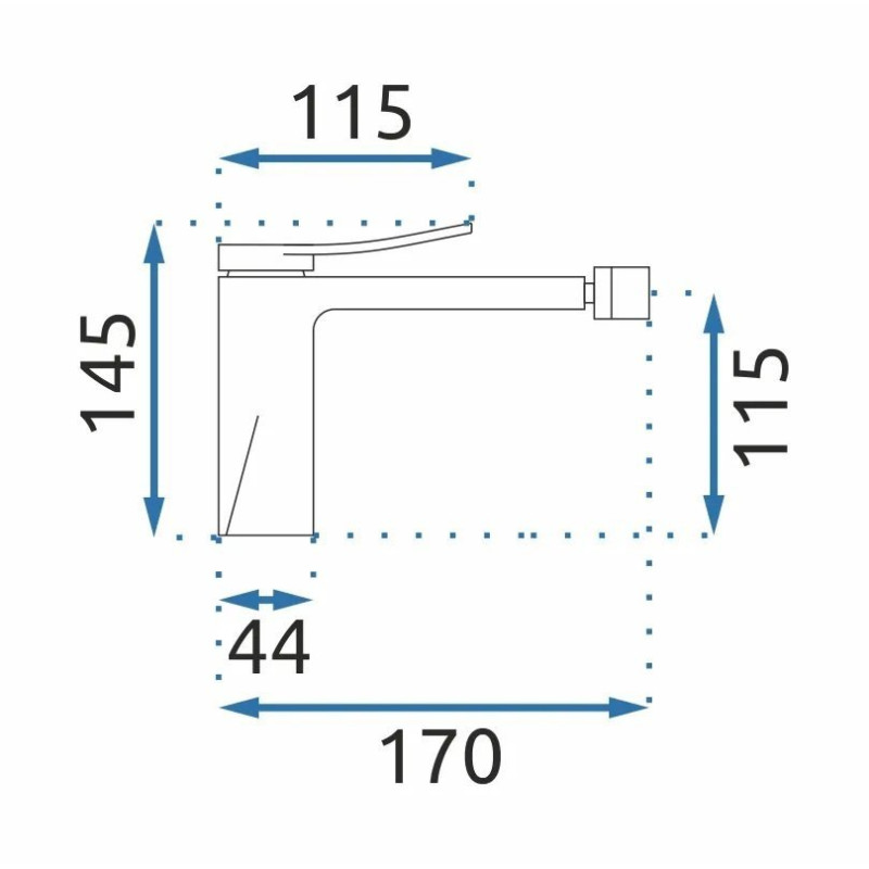 Rea Bateria Bidetowa Stojąca Soul złota
