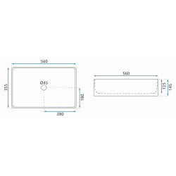 Rea umywalka nablatowa Berta 55