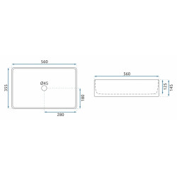 Rea umywalka nablatowa Berta 55