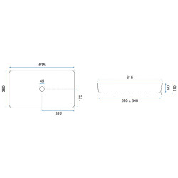 Rea umywalka nablatowa Denis black Stone Matt