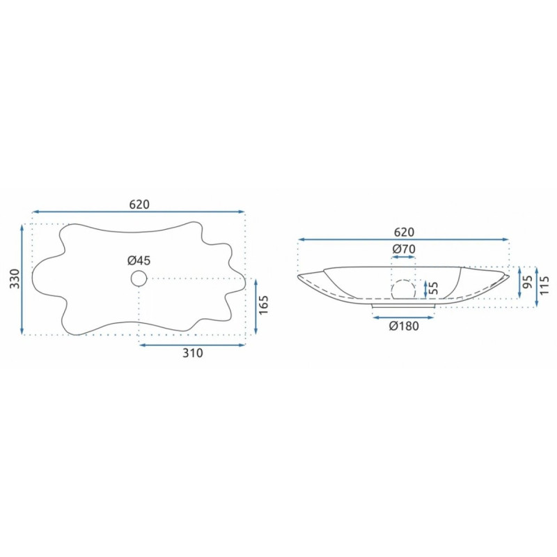 Rea umywalka nablatowa Infinity gold/black