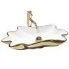 Rea umywalka nablatowa Infinity gold/white