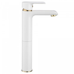 Rea Bateria Umywalkowa Wysoka Bloom biała/złota