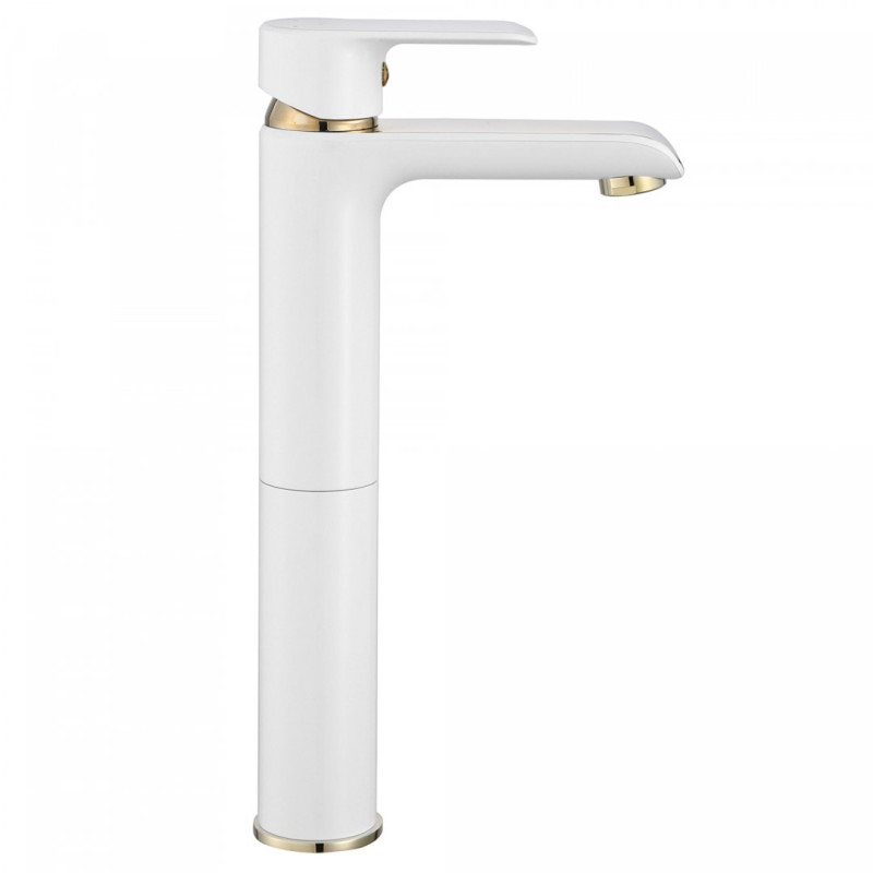 Rea Bateria Umywalkowa Wysoka Bloom biała/złota