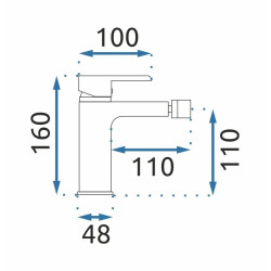 Rea Bateria Bidetowa Stojąca Bloom biała/chrom