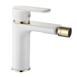 Rea Bateria Bidetowa Stojąca Bloom biała/złota