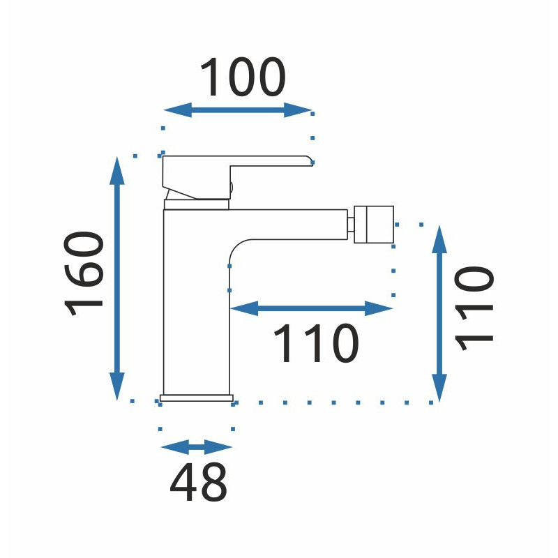 Rea Bateria Bidetowa Stojąca Bloom biała/złota