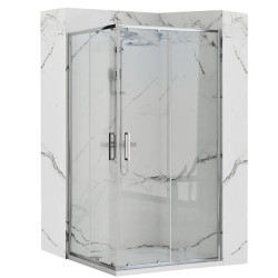 Rea kabina bez brodzika 90x90x190 szkło transparent Punto chrom