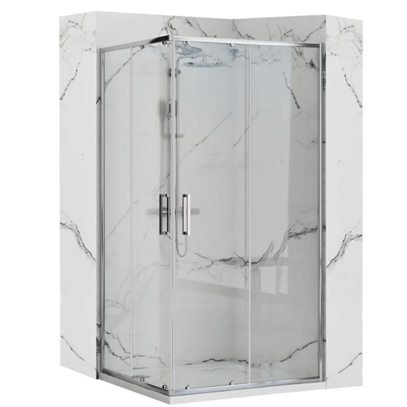 Rea kabina bez brodzika 90x90x190 szkło transparent Punto chrom