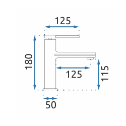 Rea Bateria Umywalkowa Niska Oval chrom