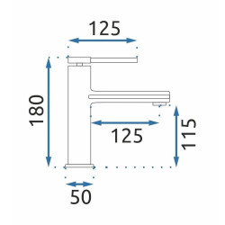 Rea Bateria Umywalkowa Niska Oval czarna