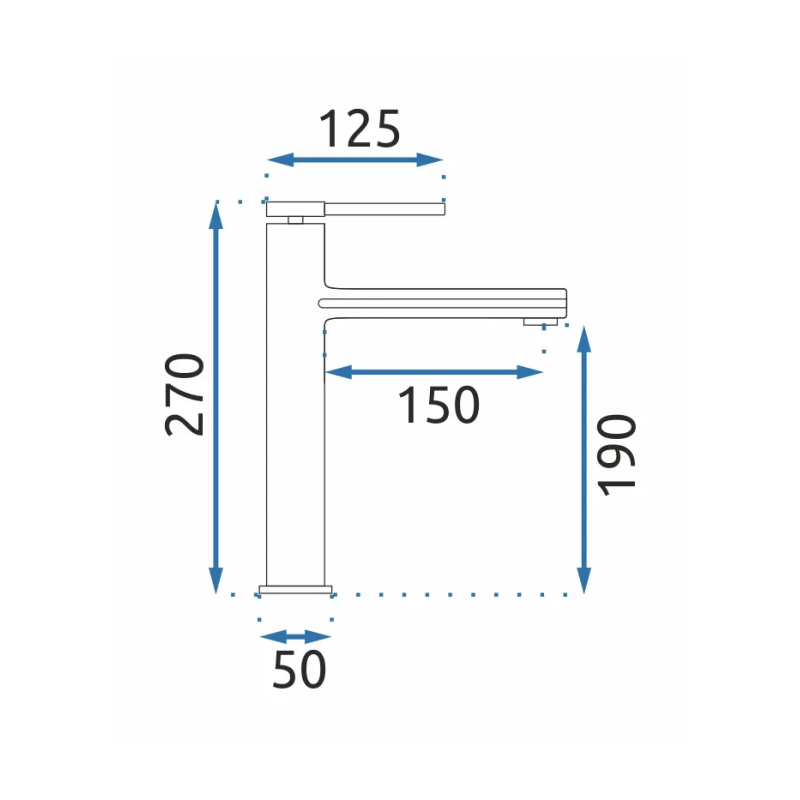 Rea Bateria Umywalkowa Wysoka Oval złota