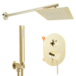 Ekskluzywny Zestaw Prysznicowy OVAL Złoty z Oszczędnym ECO BOX