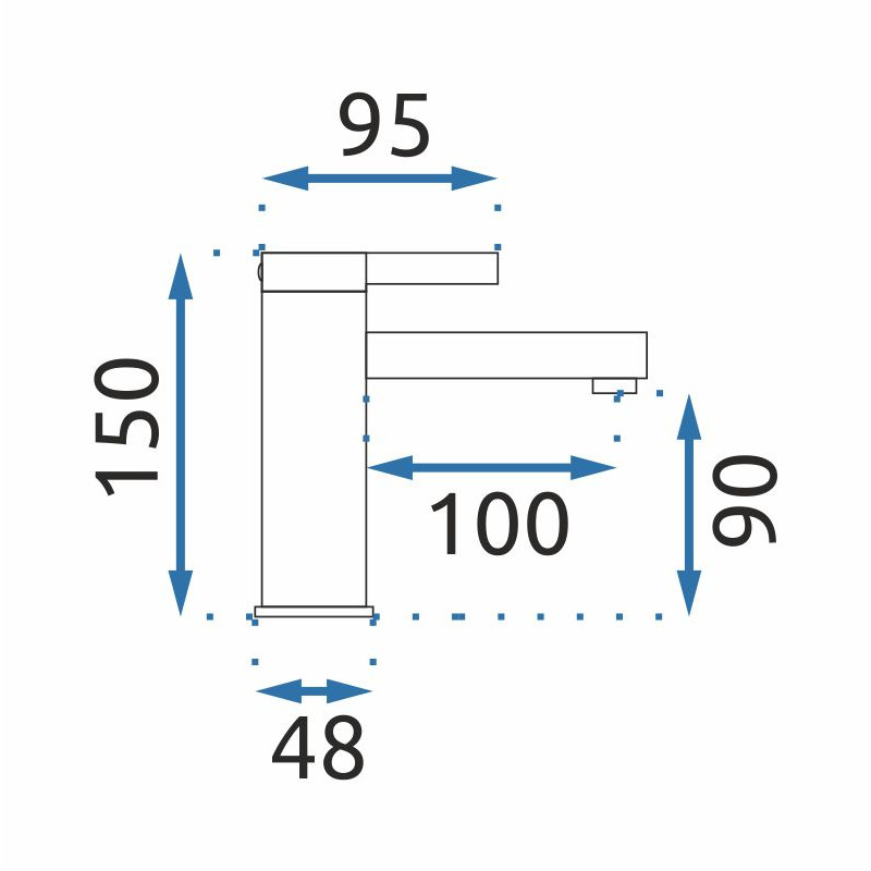 Rea Bateria Umywalkowa Niska Polo czarna/złota