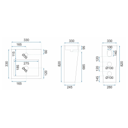 Rea umywalka wolnostojąca Kamila