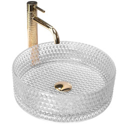 Rea umywalka nablatowa Cristal 35 transparent