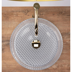 Rea umywalka nablatowa Cristal 35 transparent