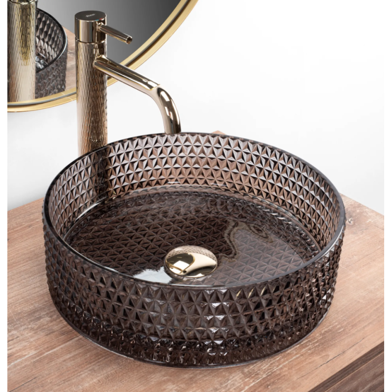 Rea umywalka nablatowa Cristal 35 black