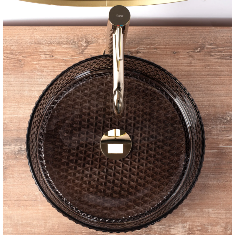 Rea umywalka nablatowa Cristal 35 black