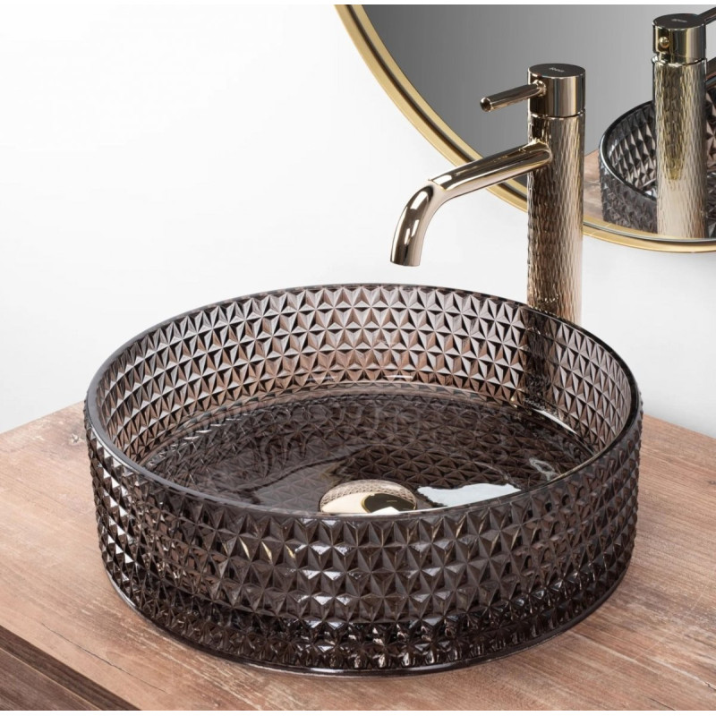 Rea umywalka nablatowa Cristal 35 black