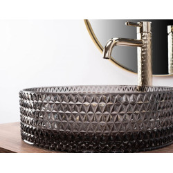 Rea umywalka nablatowa Cristal 35 black